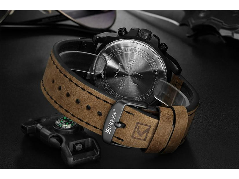 CURREN 8314 Pánské multifunkční sportovní chronografové vodotěsné křemenné hodinky