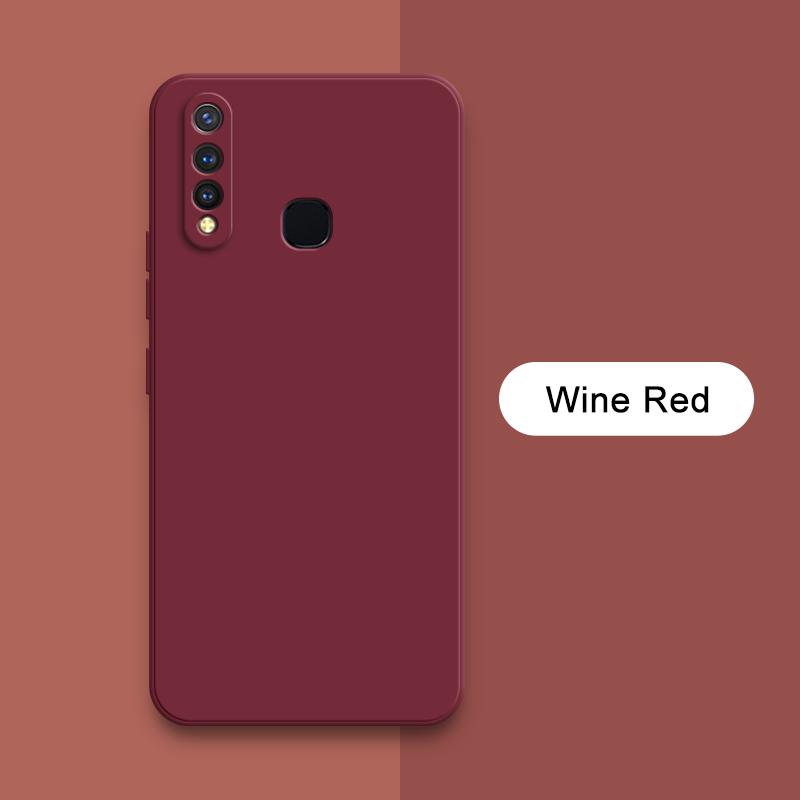 Square Liquid Phone Case for VIVO U3 U10 U20 U3X X Camera Protective Soft Silicone 360 Shockproof Mobile Cover Housing