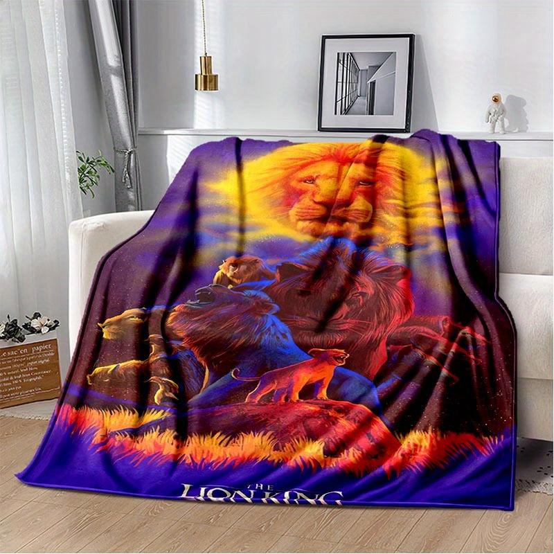 1pc The Lion King Printing Blanket - Soft, All-Season Throw for Living Room, Bedroom,Personalized Gift with Adorable Cartoon Design