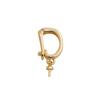 14K Gold Filled D-Shaped Pendant Buckle with Pin for Pearl Necklace Clasp DIY Jewelry Accessories