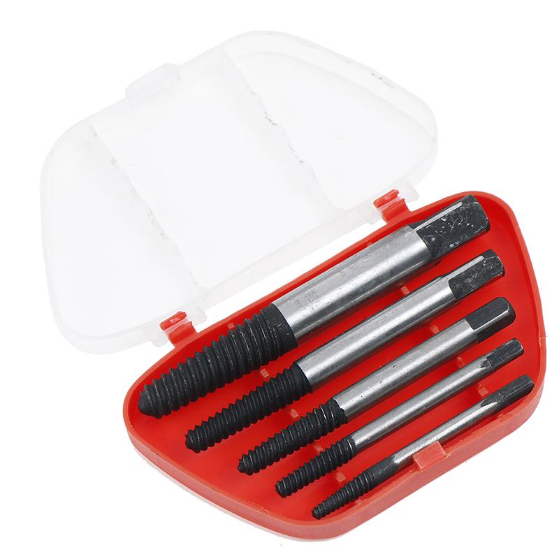 5Pcs/Set Damaged Screw Extractor Easy Out Set Bolt Stud Remover Tools Kit
