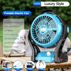 Leistungsstarker LED-Tischventilator Wiederaufladbare Camping-Kühlung Ausrüstung Outdoor Kleiner Tragbarer Elektrischer Ventilator