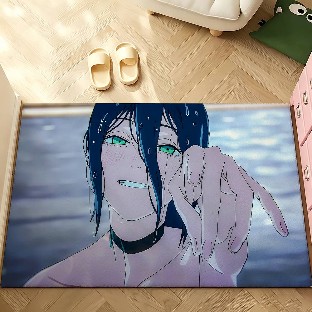 Anime C-Chainsaw M-Man Reze Carpet Bathroom Anti-slip Mat Door Mat Home Decoration Mat Entrance Door Mat Scratch-resistant Mat
