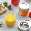 4Pcs 250Ml Mini Clear Plastic Jar with Silver Aluminum Wide-Mouth Lid for Tea Candy Spices Dry Food Kitchen Storage Travel Craft