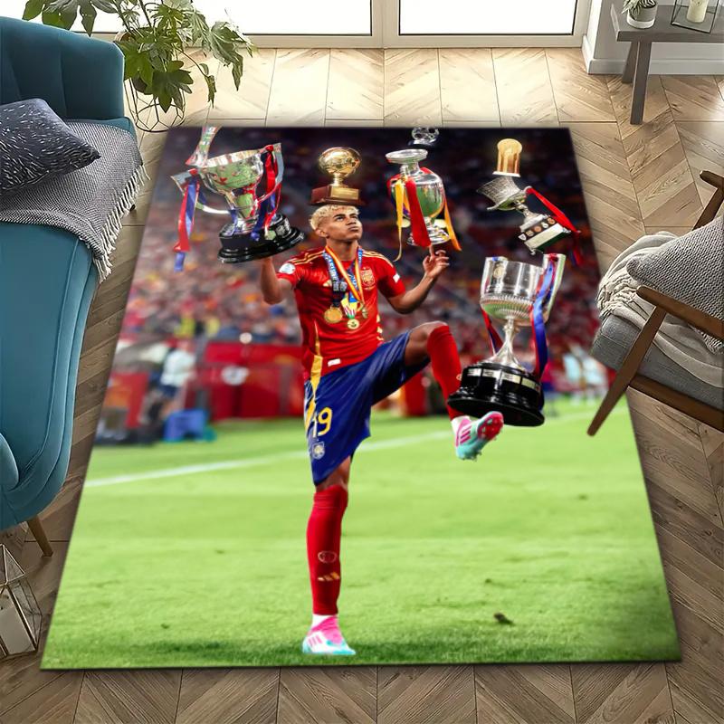 FC Barcelona's Lamine Yamal Young Player of the Year Carpet Is Suitable for Living Room and Bedroom Doormats Office Balcony Decorative Carpet 5