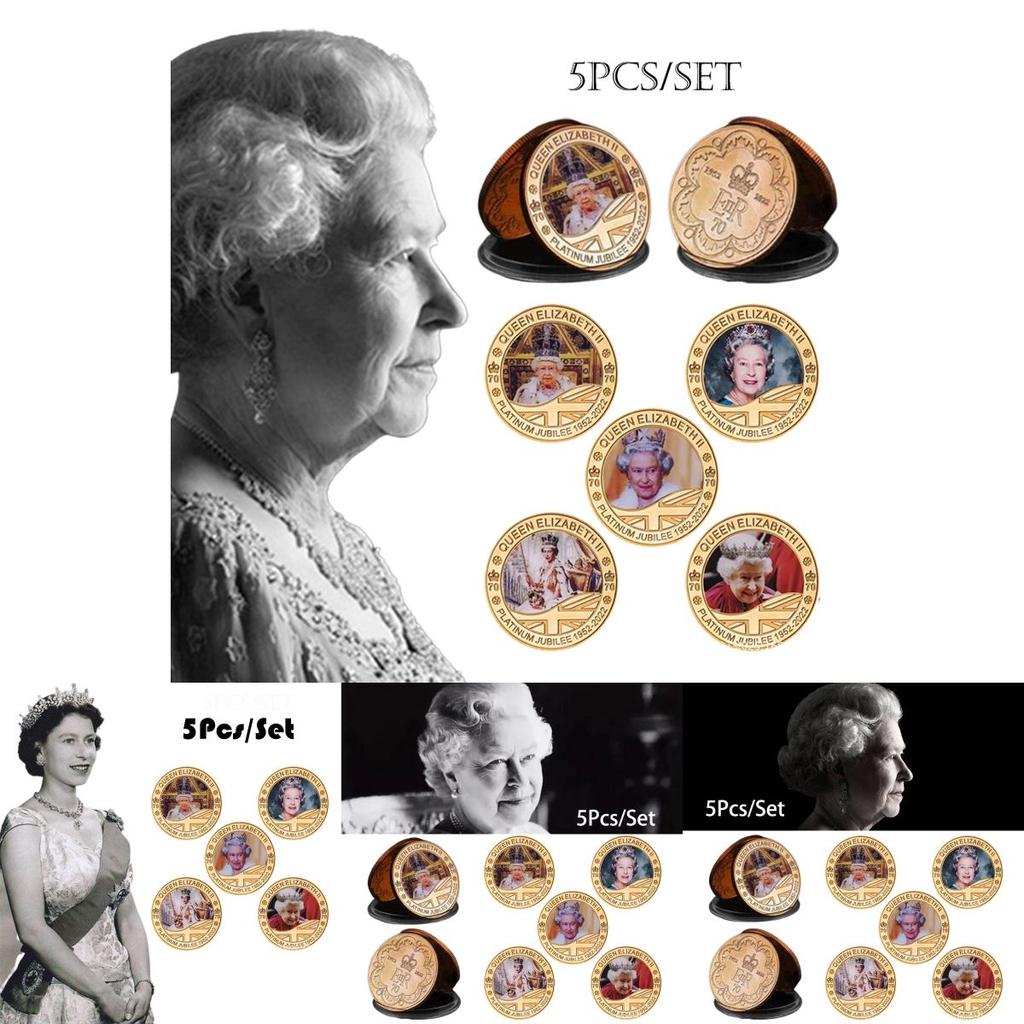 Kunglig Souvenir Drottning Elizabeth II Minnesmedalj Myntset