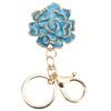 Rose Shaped Keychain Beautiful Flower Pendant Key Rings Cute Backpack Hanging Decoration for