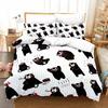 3D Print Kawaii Cartoon Comics Kumamon Bedding Set Double Twin King Duvet Cover Comforter Pillowcase Boys Girls Adults Bedroom