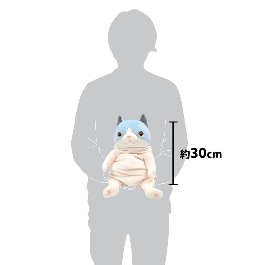 Shinada Global Mochi Series Mochi Neko Pastel Ramune 22 X 22 X 30 Cm Plush Cat Animal (Large) MONE-0350PR