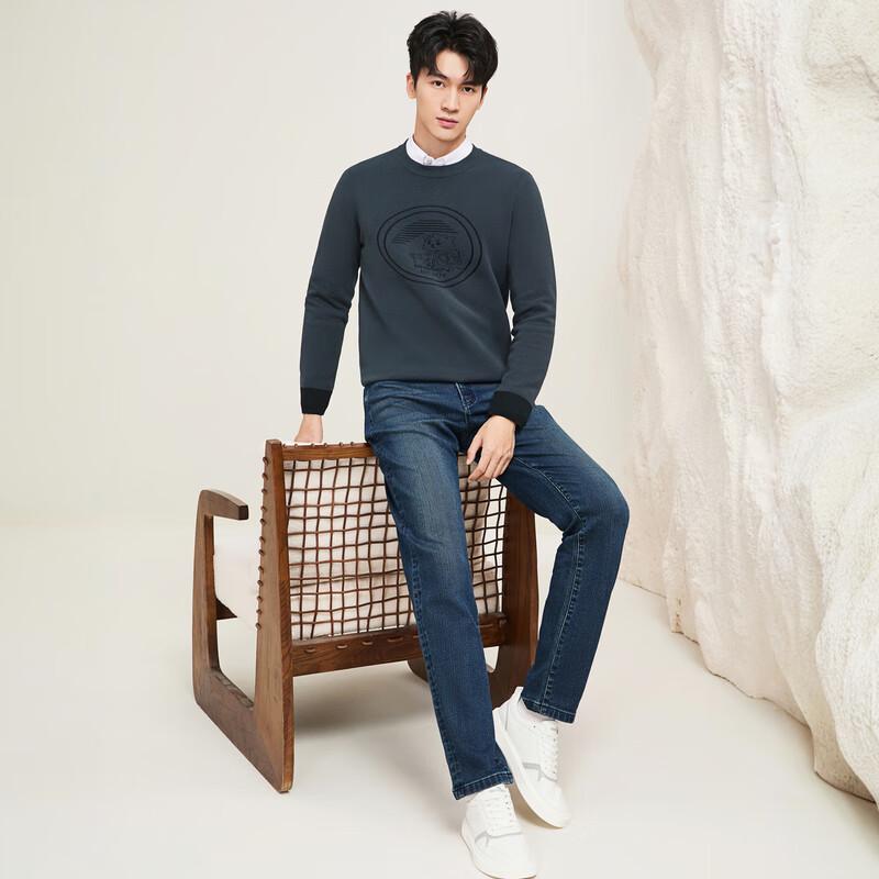 Septwolves Mr. Q Men's Wool & Cashmere Blend Round Neck Sweater