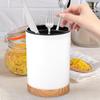Kitchen Utensil Holder Countertop Multifunction Silverware Organizer Spoon Chopstick Holder Cutlery Storage Drainage Compartment