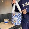 Herbst und Winter Plüschhandtasche Cartoon Eimertasche Studentenarbeit kleine Tasche Canvas Bento-Tasche niedlich lustig