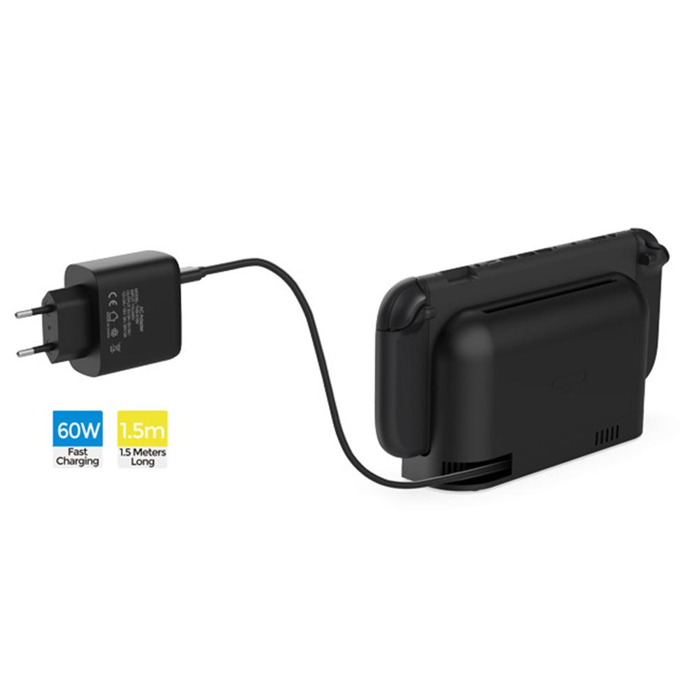 60W AC Adapter Power Supply with USB C Cable for Nintendo Switch2 Accessories Wall Charger Type C Charger for Switch/OLED