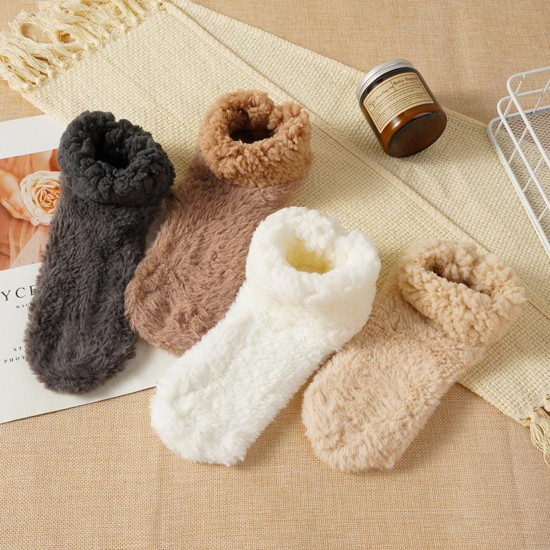 Winter Cozy Fluffy Plush Socks Thickened Warm Comfortable Thermal Home Sleeping Socks