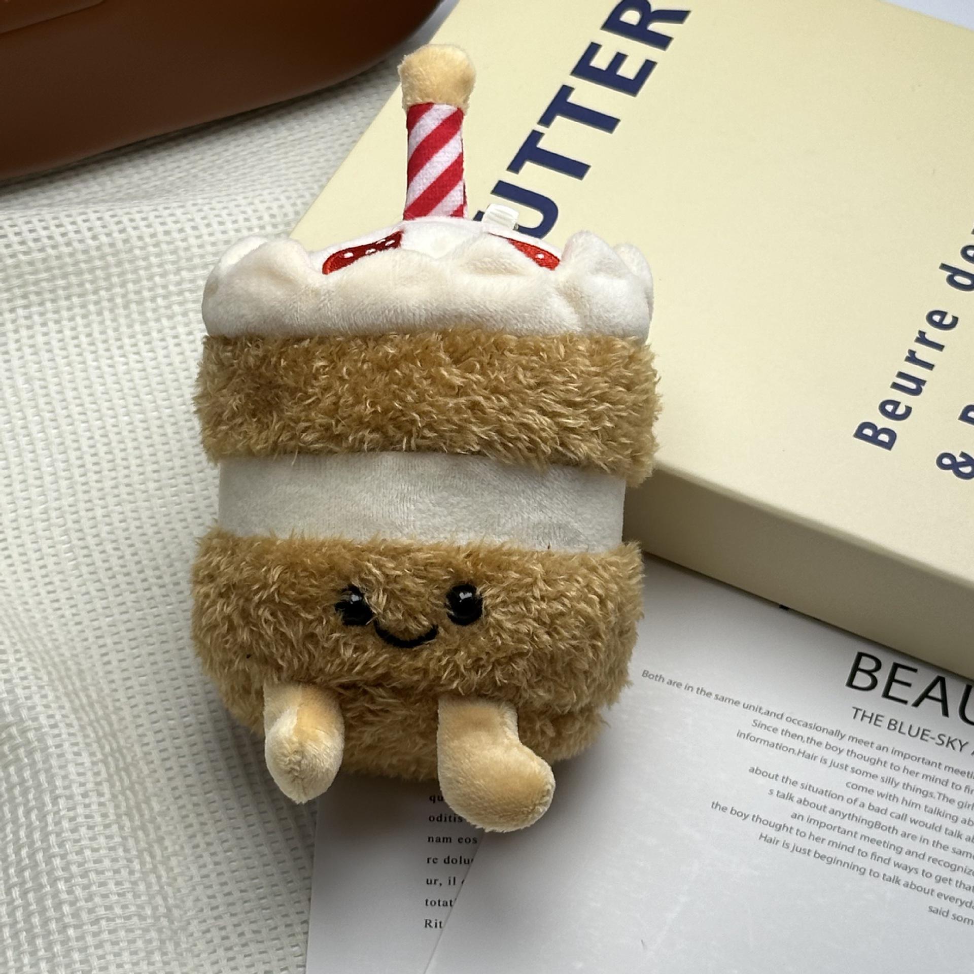 Adorable Cartoon Milk Tea Plush Doll Keychain - Cute Gift for Girls 16cm