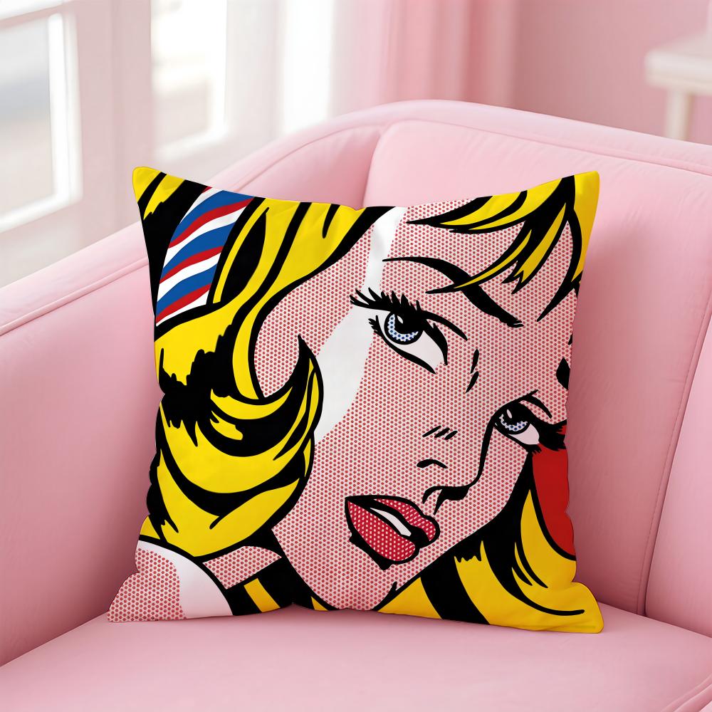 Art R-Roy Lichtenstein Womens Tears Cushion Cover Comfortable Reversible Pillow Cover Ideal for Car Sofa Bedroom & Beyond