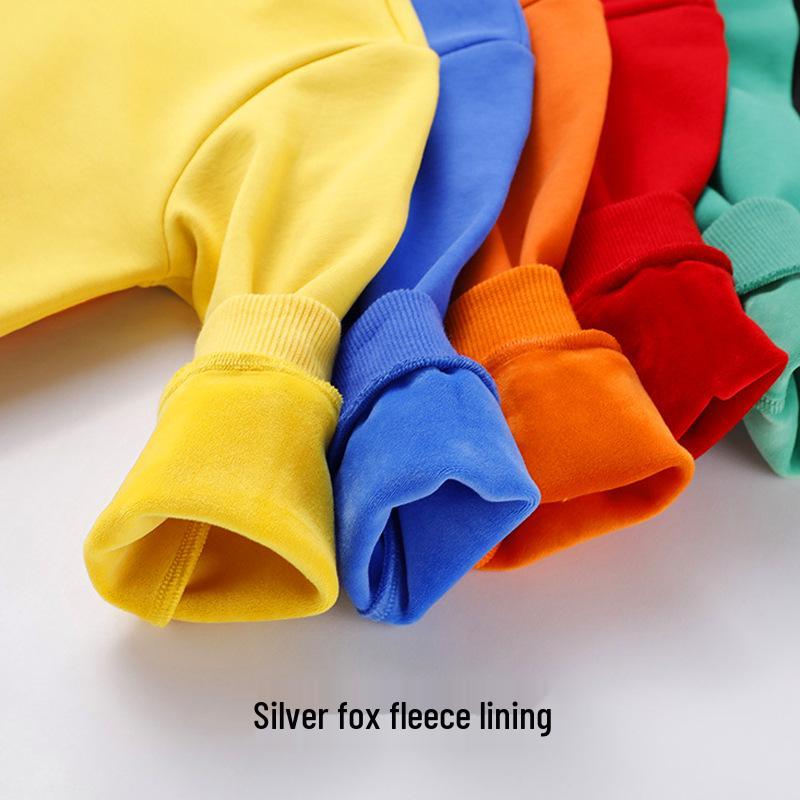 New Year Festive Fleece Pullover One-Piece for Small/Medium Kids: Warm Winter Inner Wear, Skin-Friendly, In Stock