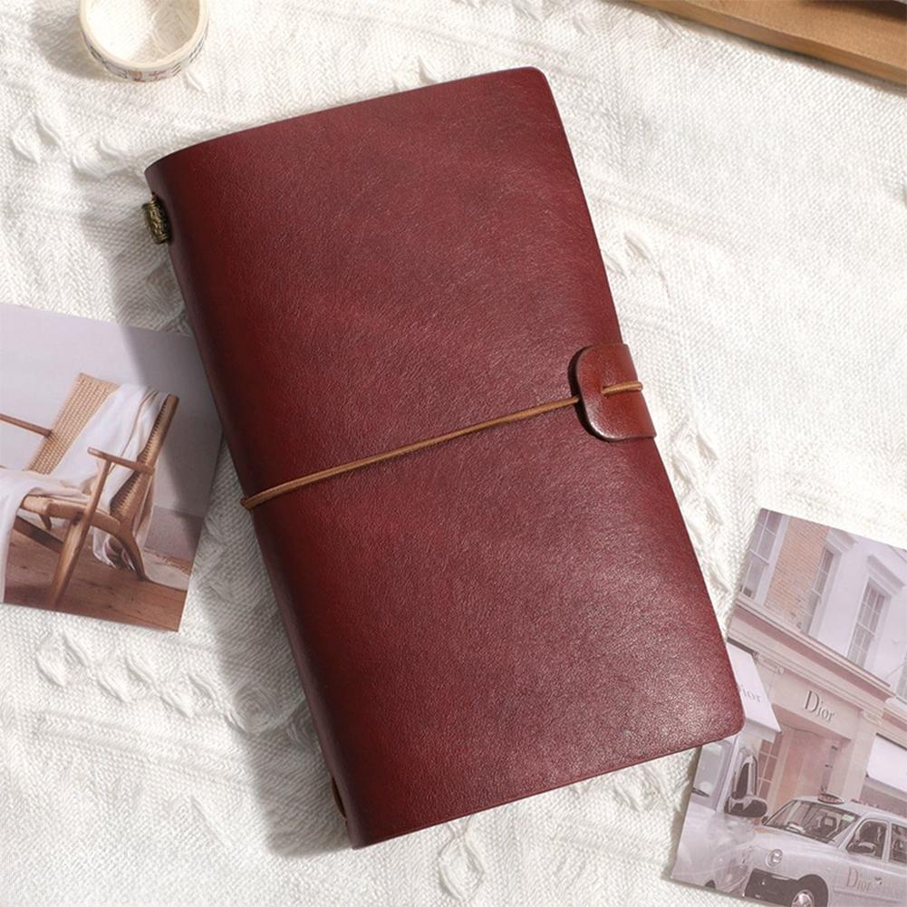 A6 Vintage Notebook PU Leather Blank Kraft Diary Note Book Journal Sketchbook Stationery School Office Supplies