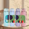 1PC Cute Multicolor Elephant Animal Print 750ml Color Plastic Sports Water Bottle Leakproof Flip Straw Lid Suitable for Sports Office Home Use