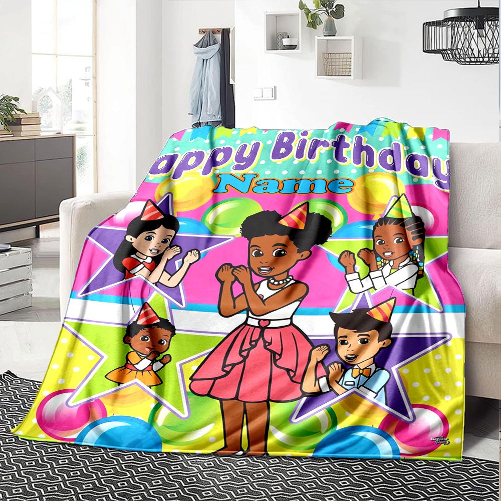 Custom Name Gracie's Corner Theme Printed Blanket - Perfect for Couch, Bed, Travel & Outdoor Use | Machine Washable, Cozy & Durable.