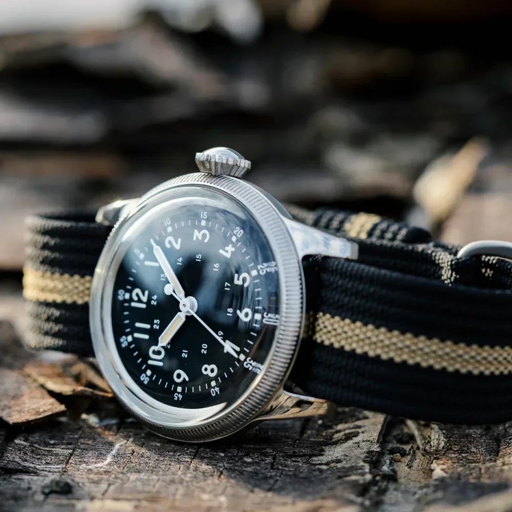 RDUNAE RA05 Vintage Military Watch 2035 Movement Quartz K1 Mineral Glass Crystal Stainless Steel Luminous Waterproof Men Watches