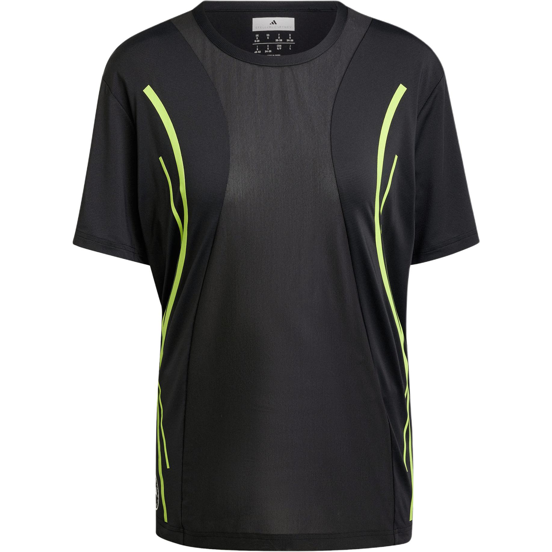 

Adidas Stella McCartney Круглый вырез Спортивная повседневная универсальная футболка с коротким рукавом Женские футболки Черные IZ0169 S