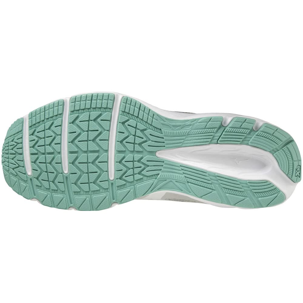 Mizuno Maximizer 25 Running Shoes, Women's, Gray x White x Light Green, Size 22.5 cm, 3E, for Commuting, School, Jogging, and Exercise