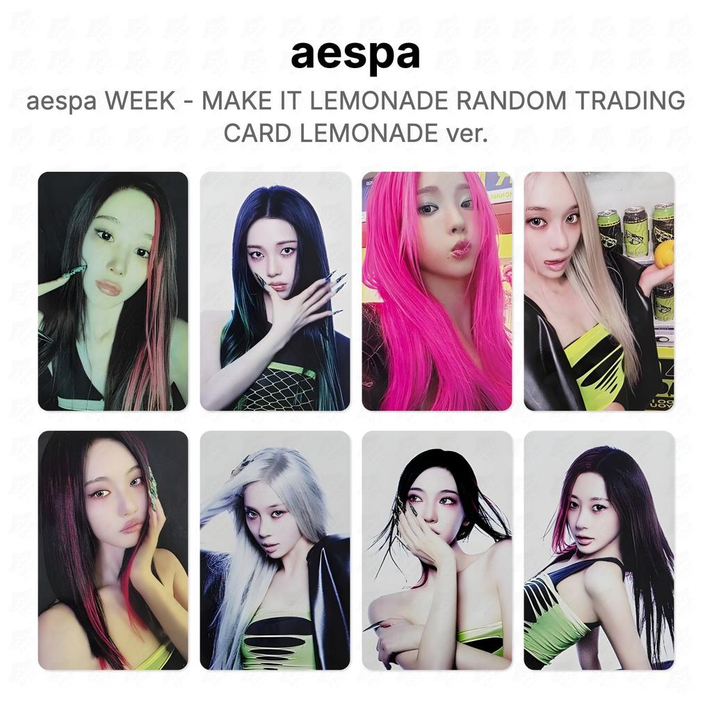 aespa WEEK - MAKE IT LEMONADE RANDOM TRADING CARD LEMONADE Ver. Official Photocard