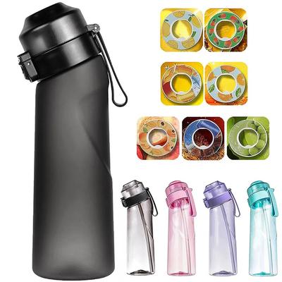 Garrafa de Água Saborizada 650ml Esportes Alr Up Garrafa para Beber 7 Cápsulas de Fragrância de Frutas Copo de Água para Acampamento ao Ar Livre Fitness Moda