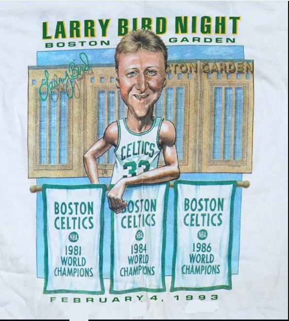 LARRY BIRD VINTAGE Boston White Men S-234XL T-shirt NG2366 Unisex T-Shirt M