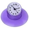 Bathroom Kitchen Mirror Suction Wall Clock Shower Waterproof Quartz Clocks Decoration White