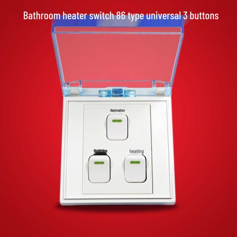 

Водонепроницаемая трехклавишная панель выключателей света для ванной Yuba