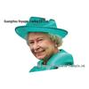 3D Funny Celebrity Rear Window Car Sticker: Queen Elizabeth & Pope Francis Illusion
