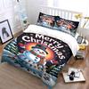Merry Christmas Snowman Decor Bedding Duvet Cover Set Duvet Cover Pillowcases  (1*Duvet Cover 2*Pillowcases, Without Duvet Insert)