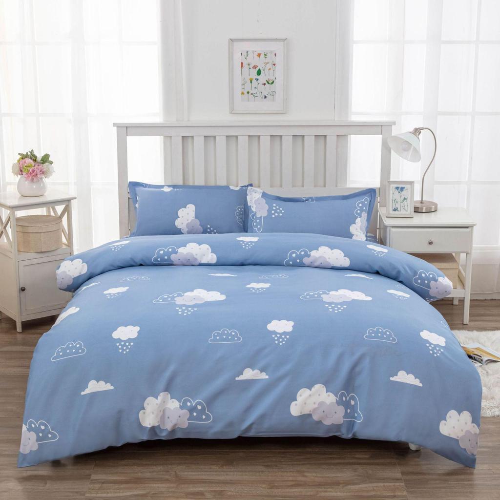 Flannel Duvet Cover Set - Single Piece for Dormitory Bunk Bed, Includes Pillowcase & Double Duvet Cover