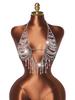 Transparente Perlen-Tops Bikini Rave Körper Party Kette BH-Tops Perlen Strandmode Damen Perlenstickerei Dessous Harness Bralette