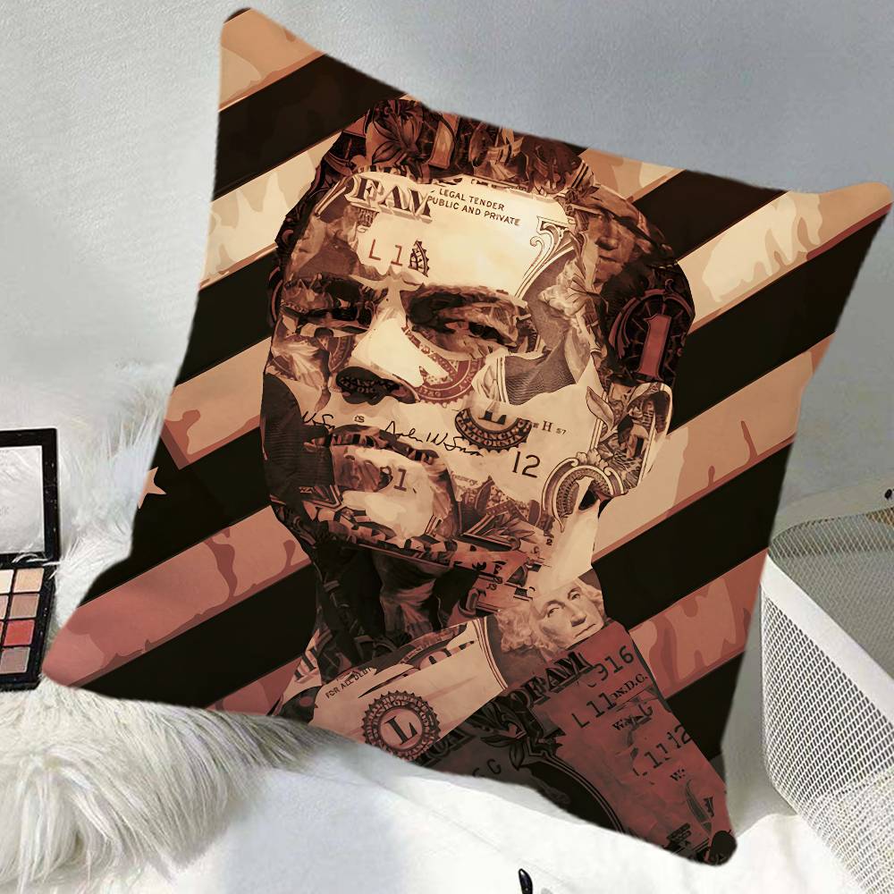 Movie TThe Wolf Of Wall Street Gangster Pillow Case Square Pillow Bedroom Sofa Leisure Comfort Cushion Car Home Decoration