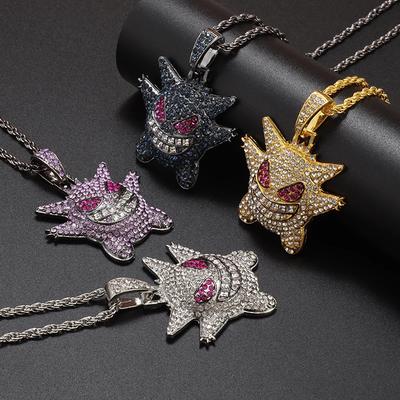 New Hollow SpongeBob Skeleton Long Necklace for Women Sweet and Cool Design Pendant
