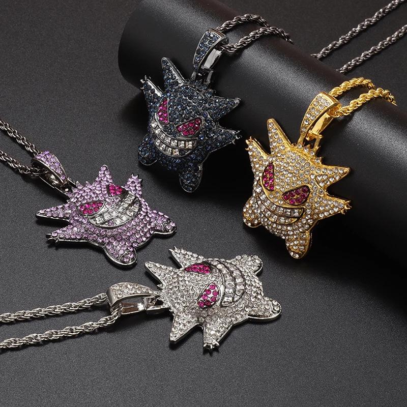 

New Hollow SpongeBob Skeleton Long Necklace for Women Sweet and Cool Design Pendant