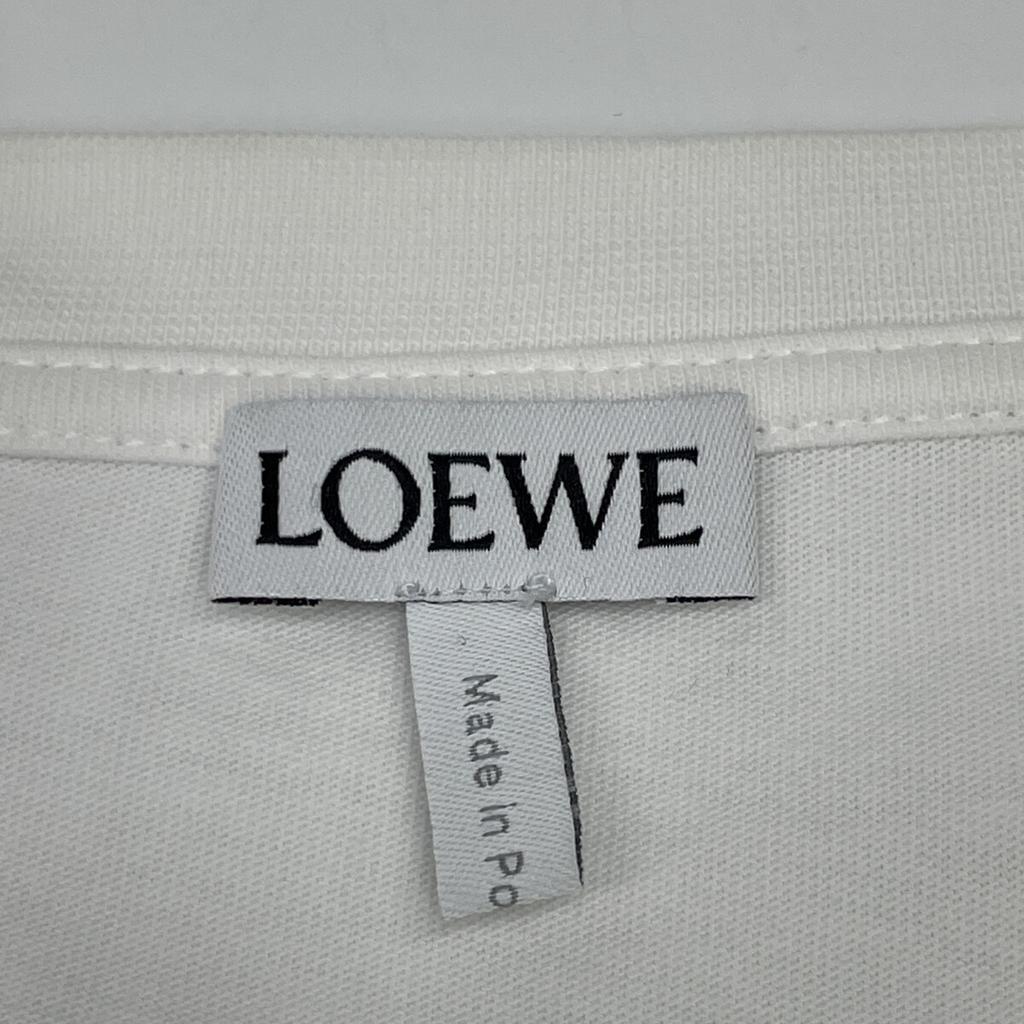 Loewe Weißes Anagram Kurzarm T-Shirt Oberteile XL weiß Gebraucht