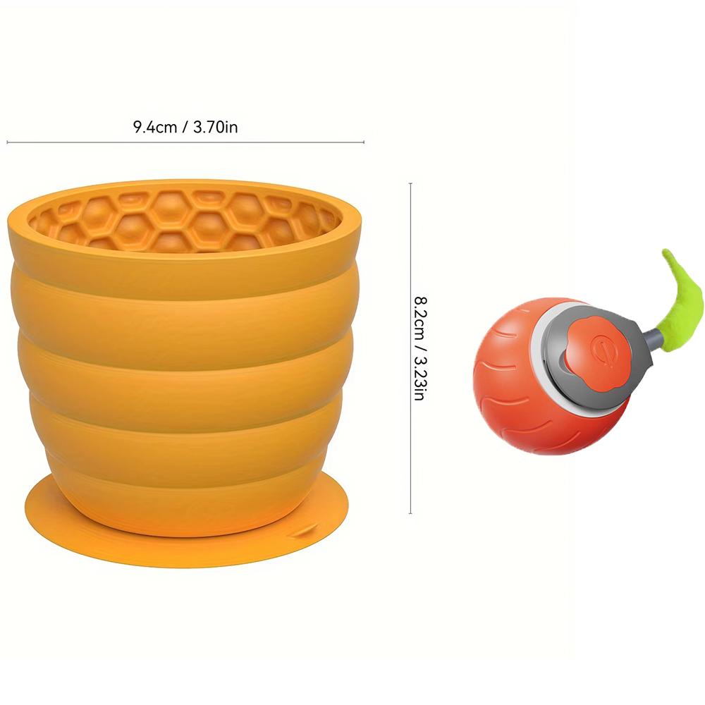 Silicone Dog Slow Feeder Bowl with Honeycomb Lick Mat Slows Eating & Aids Anxiety Relief Dishwasher Safe & Freezer-Friendly