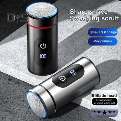 Mini Electric Shaver Digital Display USB Rechargeable Waterproof Wet Dry Portable Travel Shaving Razor Men Beard Trimmer Hair Remover Tool