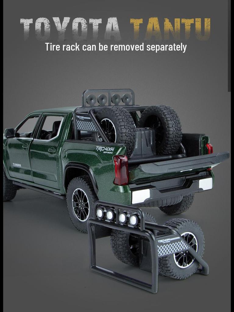 1/24 Fengtian Tantu Alloy Pickup Truck Model with Pull-Back, Sound & Light Features