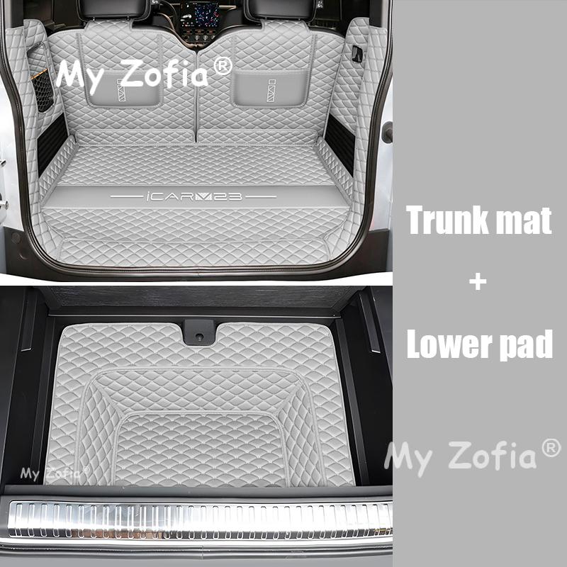 For Chery iCAR V23 iCAUR V23 2025 2026 Car Trunk Protection PU Leather Mat Catpet Interior Modification Cover Part Accessories F5