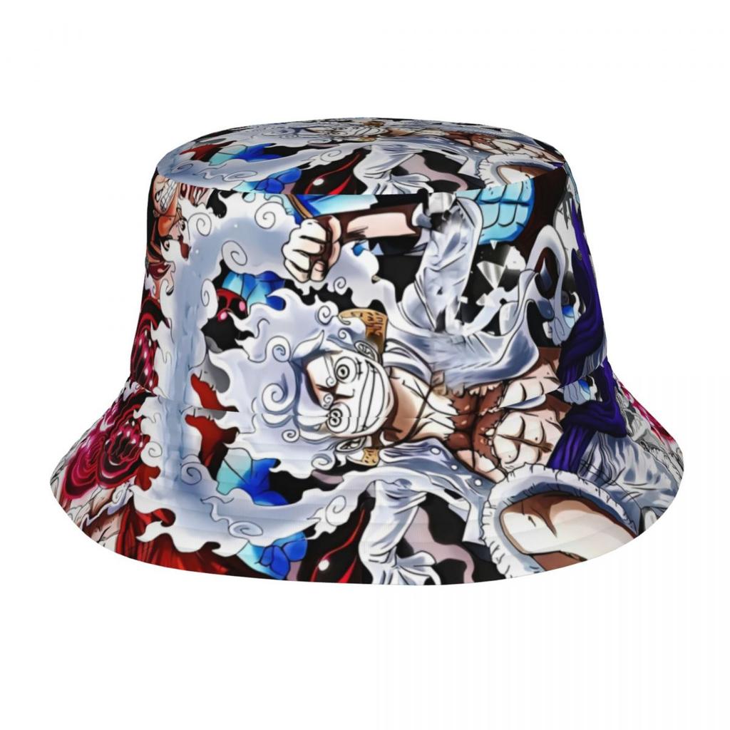 Japonia Anime Zoro Luffy Czapki Bucket Hat z Czaszką dla Kobiet Mężczyzn Letnia Jednoczęściowa Kapelusz Floppy Unikalna na Sporty na Świeżym Powietrzu Kapelusz Wędkarski Ispoti