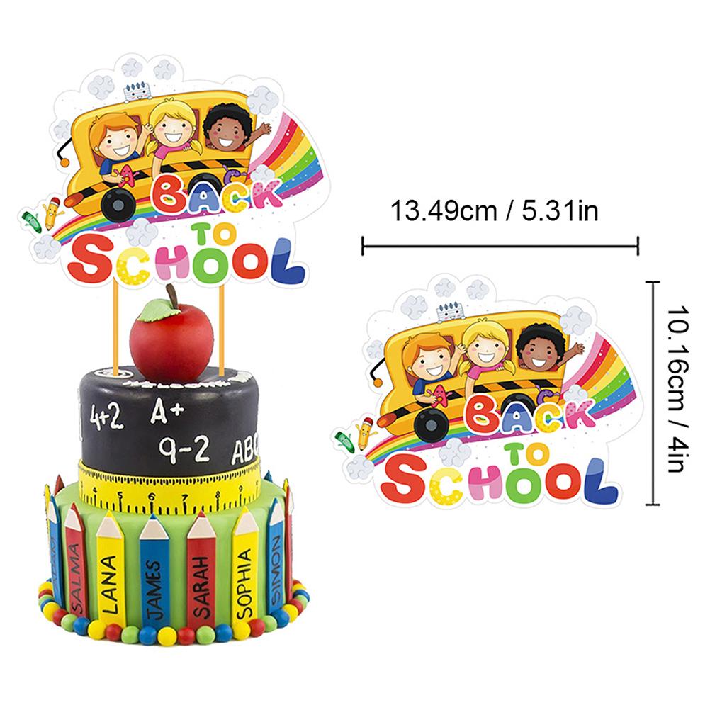 Schulbeginn Party Dekorationen Hängendes Banner Ballon Kuchenaufsätze Set für Willkommen zurück Party