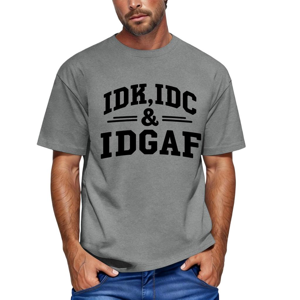 Men's Graphic Print Casual Neck Short Sleeve T-Shirt, Color