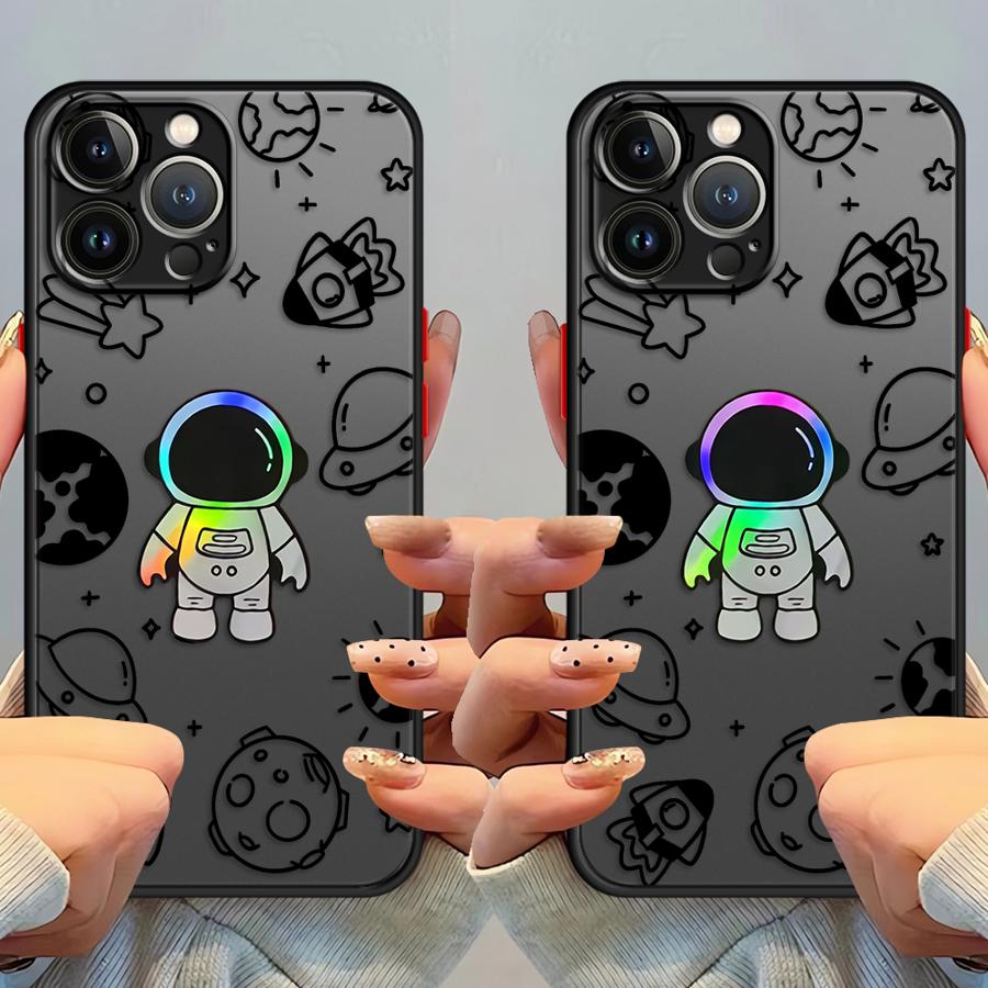 Astronaut Case for iPhone 17 Pro Max 14 Air XS XR 7 8 SE 16 Plus 13 Mini 12 11 15 Funda Back Phone Cover