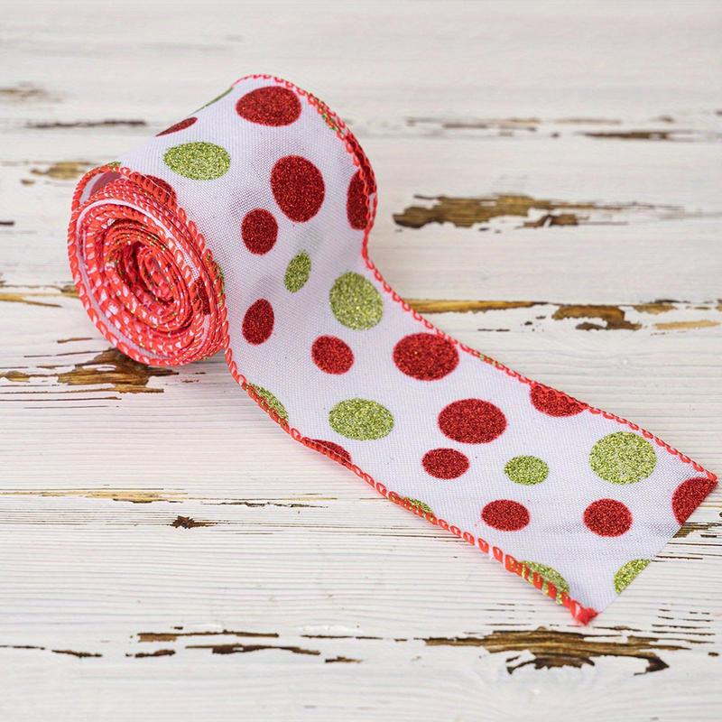Christmas Ribbon For Crafts Glitter Craft Ribbon Present Wrapping Ribbon Multipurpose Holiday Ribbon Christmas Craft Supplies