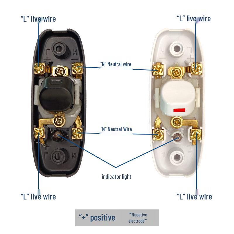 10A Handlicher Inline-Schalter für Nachttisch, Ventilator, Schreibtischlampe